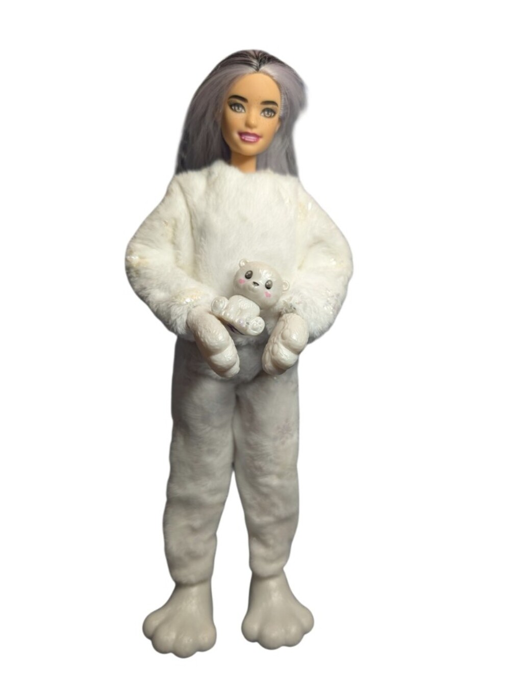 Barbie Cutie Reveal Polar Bear Doll Winter Sparkle Series Snowflake Outfit